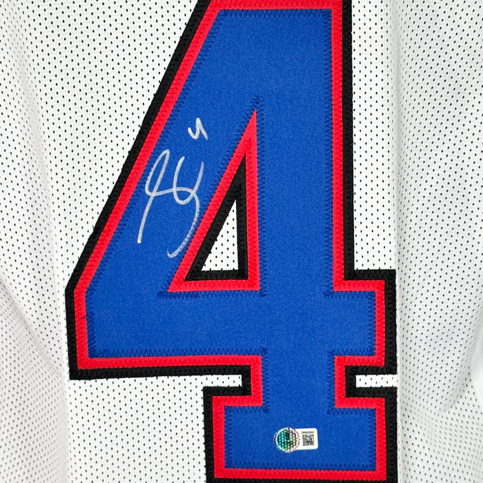James Cook Signed Buffalo White Football Jersey (Beckett)