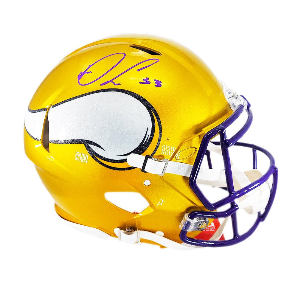 Dalvin Cook Signed Minnesota Vikings Authentic Flash Speed Full-Size Football Helmet (Beckett) - RSA