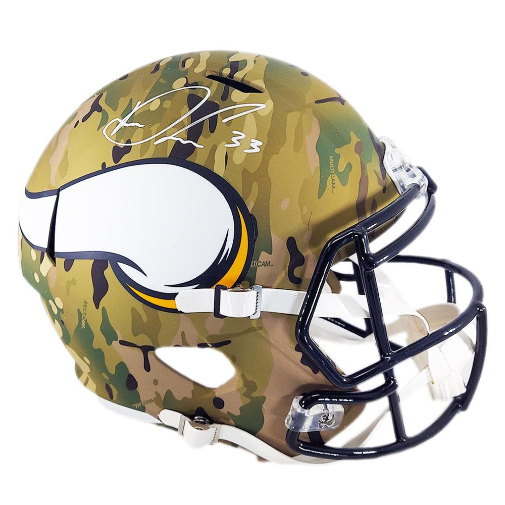 Dalvin Cook Signed Minnesota Vikings Speed Full-Size Camo Football Helmet (Beckett) - RSA