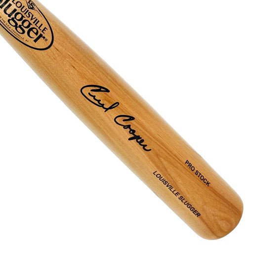 Cecil Cooper Signed Louisville Slugger Official MLB Blonde Baseball Bat (Beckett)