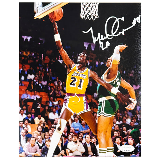 Michael Cooper Signed Los Angeles Pose 1 Basketball 8x10 Photo (JSA)