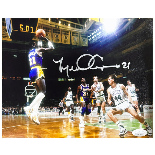 Michael Cooper Signed Los Angeles Pose 2 Basketball 8x10 Photo (JSA)