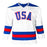 Jim Craig Signed 1980 Gold Inscription Team White Hockey Jersey (PSA)