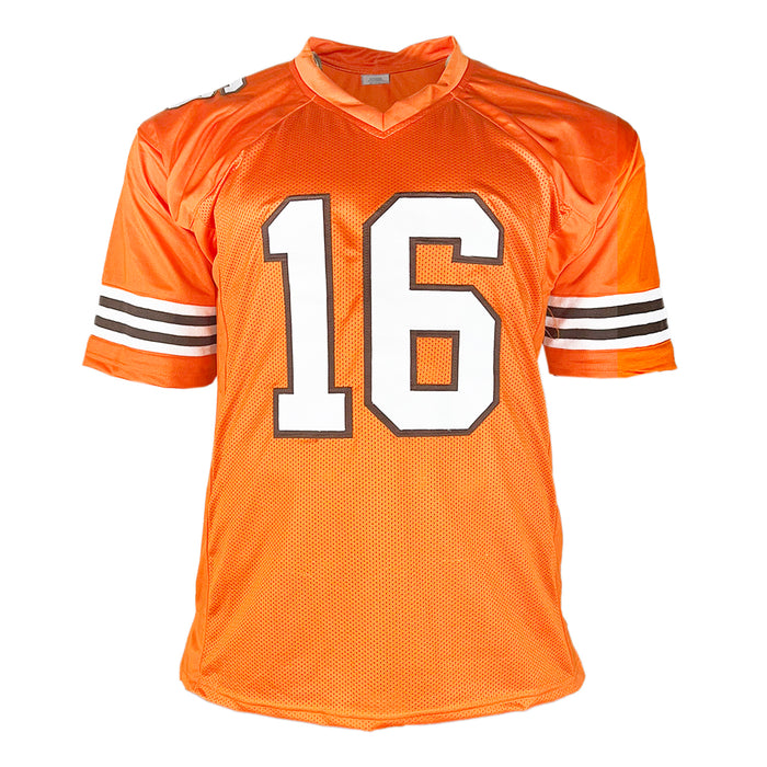 Josh Cribbs Signed Cleveland Orange Football Jersey (JSA)
