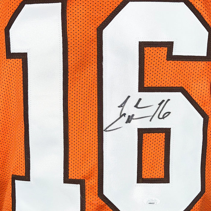 Josh Cribbs Signed Cleveland Orange Football Jersey (JSA)