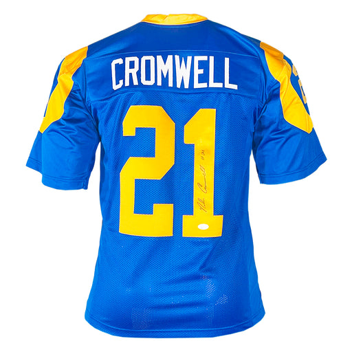 Nolan Cromwell St. Louis Autographed Football Jersey Royal Blue (JSA)