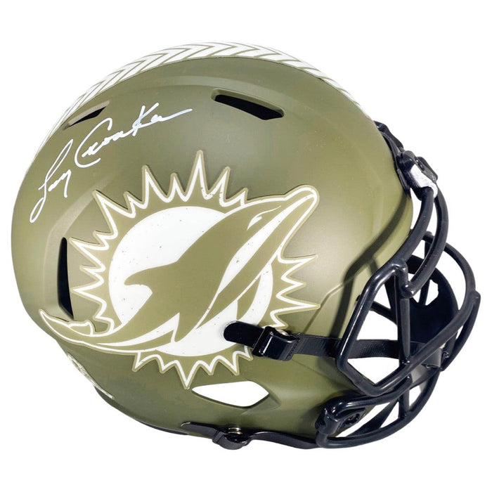 Larry Csonka Signed Miami Dolphins Salute to Service Speed Full-Size Replica Football Helmet (JSA) - RSA