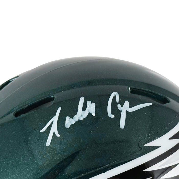 Randall Cunningham Signed Philadelphia Eagles Speed Mini Football Helmet (Beckett)