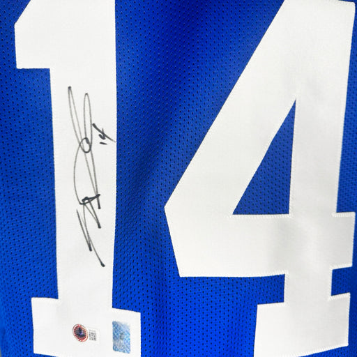 Sam Darnold Signed Seattle Blue Football Jersey (Beckett)