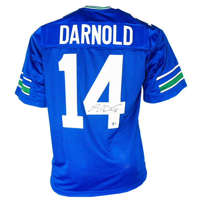 Sam Darnold Signed Seattle Blue Football Jersey (Beckett)
