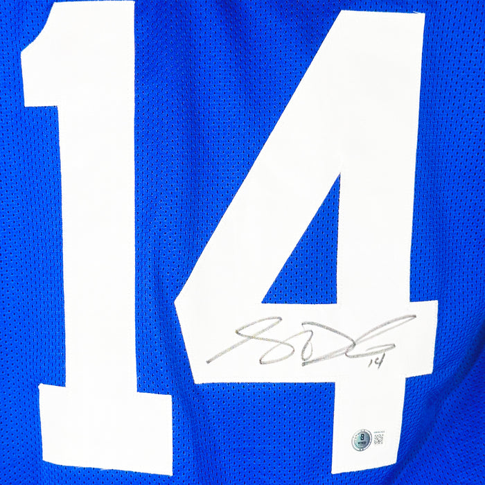 Sam Darnold Signed Seattle Blue Football Jersey (Beckett)