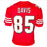 Vernon Davis Signed San Francisco Red Shadow Numbers Football Jersey (Beckett)