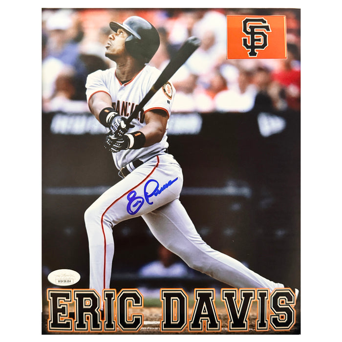 Eric Davis Signed San Francisco Pose 3 Baseball 8x10 Photo (JSA)