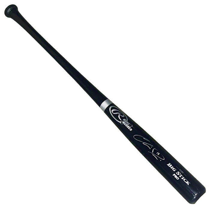 Chris Davis Signed Bone Rubbed Rawlings Black Baseball Bat (JSA)