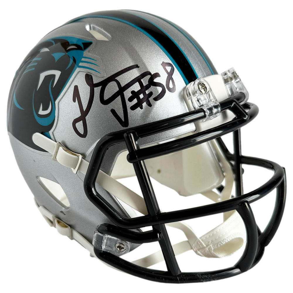 Thomas Davis Sr Signed Carolina Panthers Speed Mini Football Helmet (JSA)