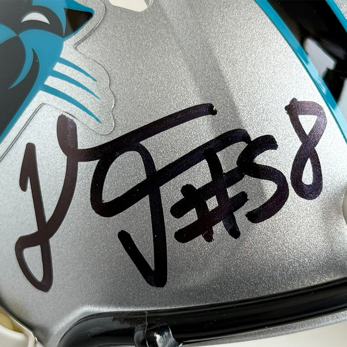Thomas Davis Sr Signed Carolina Panthers Speed Mini Football Helmet (JSA)