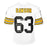 Dermontti Dawson Signed HOF 12 Inscription Pittsburgh White Football Jersey (JSA)