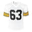Dermontti Dawson Signed HOF 12 Inscription Pittsburgh White Football Jersey (JSA)