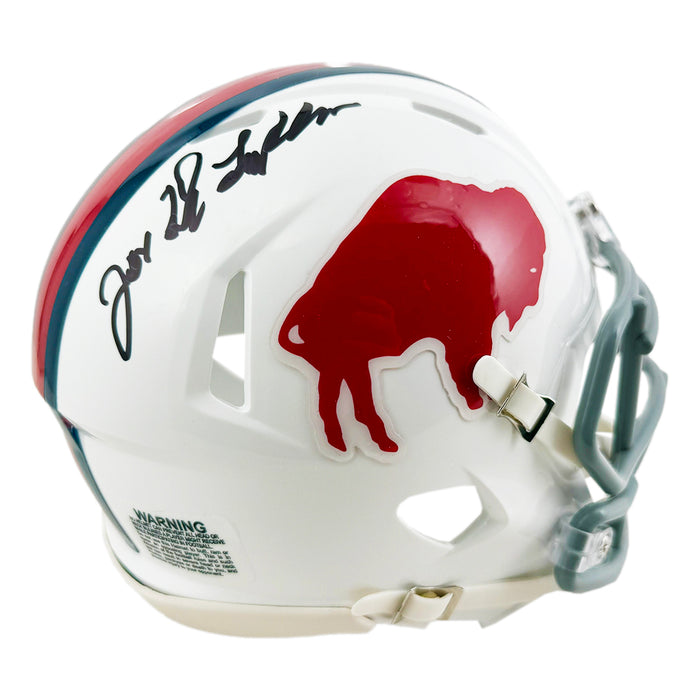 Joe DeLamielleure Signed Buffalo Bills Throwback 65-73 Speed Mini Football Helmet (JSA)