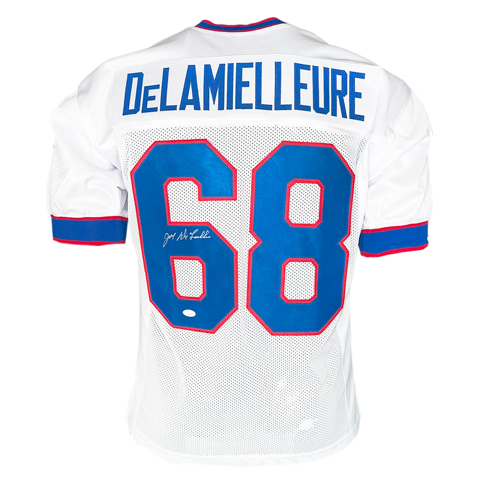 Joe DeLamielleure Signed Buffalo White Football Jersey (JSA)