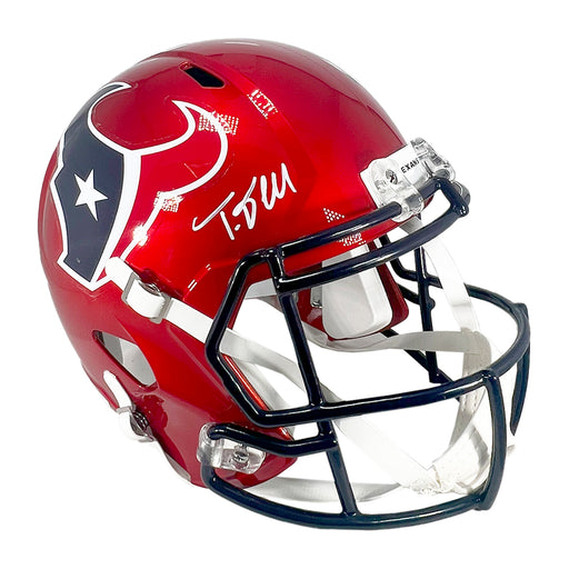 Tank Dell Signed Houston Texans Alternate 2022 Speed Full-Size Replica Football Helmet (JSA)
