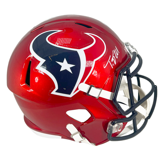 Tank Dell Signed Houston Texans Alternate 2022 Speed Full-Size Replica Football Helmet (JSA)