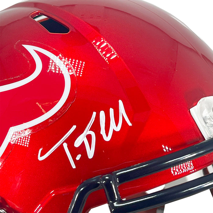 Tank Dell Signed Houston Texans Alternate 2022 Speed Full-Size Replica Football Helmet (JSA)