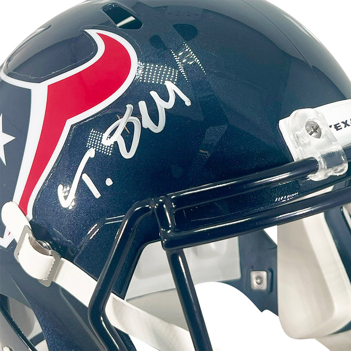 Tank Dell Signed Houston Dell Speed Full-Size Replica Football Helmet (JSA)
