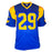 Eric Dickerson Signed HOF 99 Inscription St. Louis Royal Blue Signed on 9 Football Jersey (Beckett)