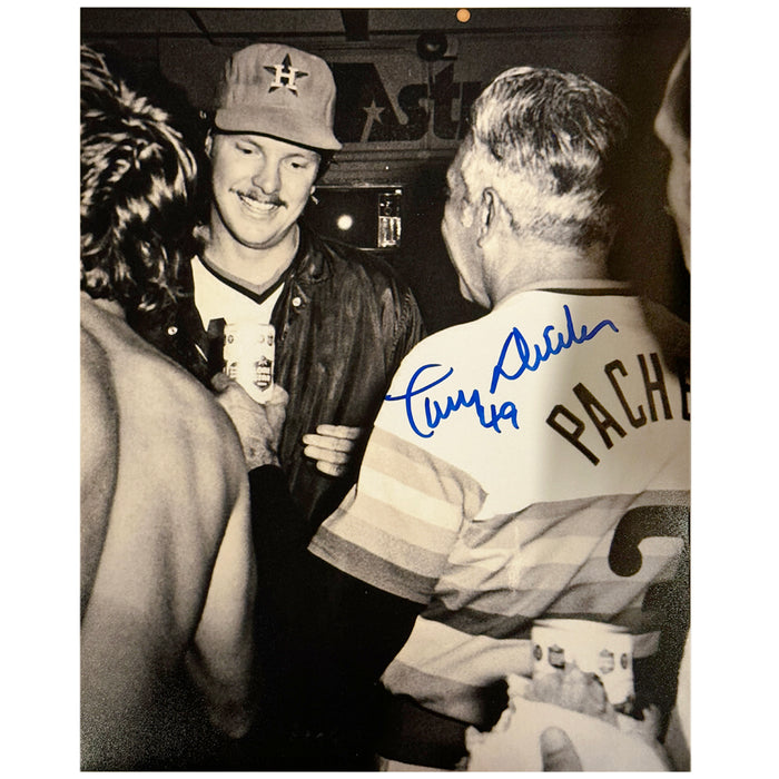Larry Dierker Signed Houston Pose 1 Baseball 8x10 Photo (JSA)