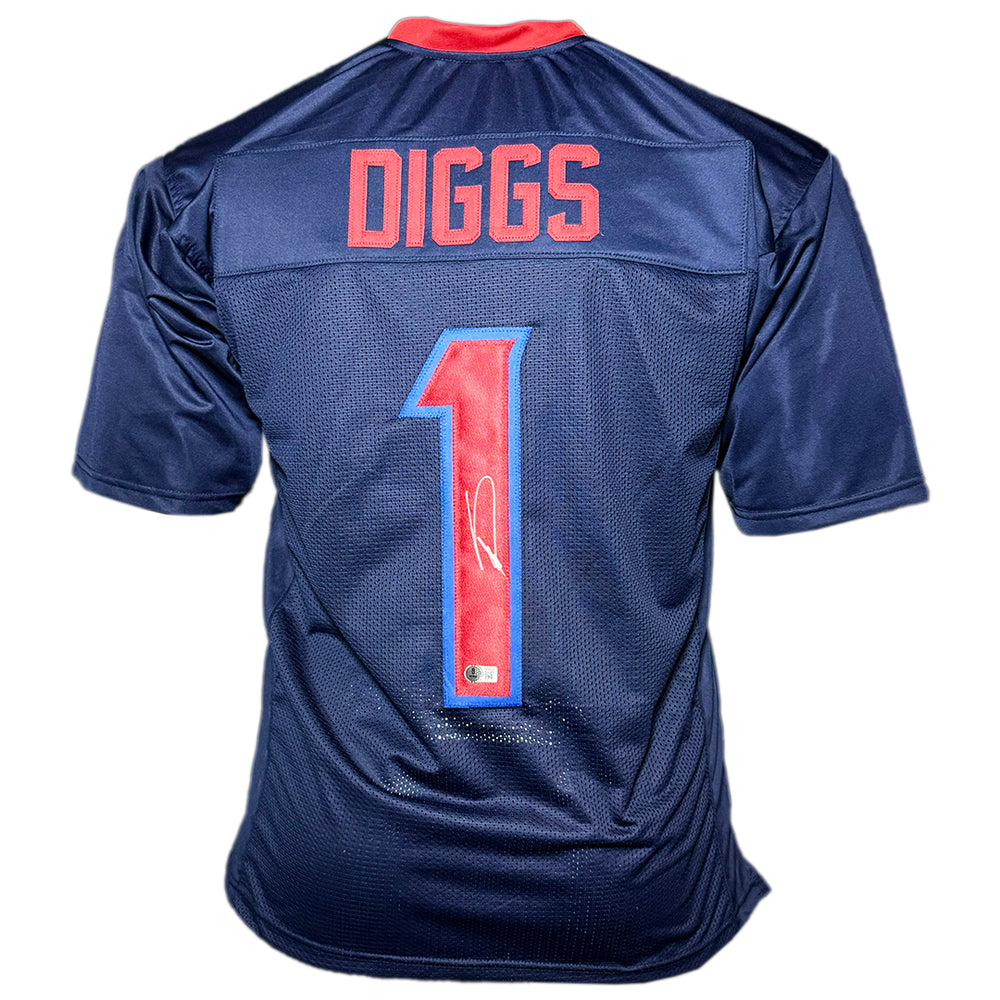 Stefon Diggs Signed Houston Color Rush Football Jersey (Beckett)