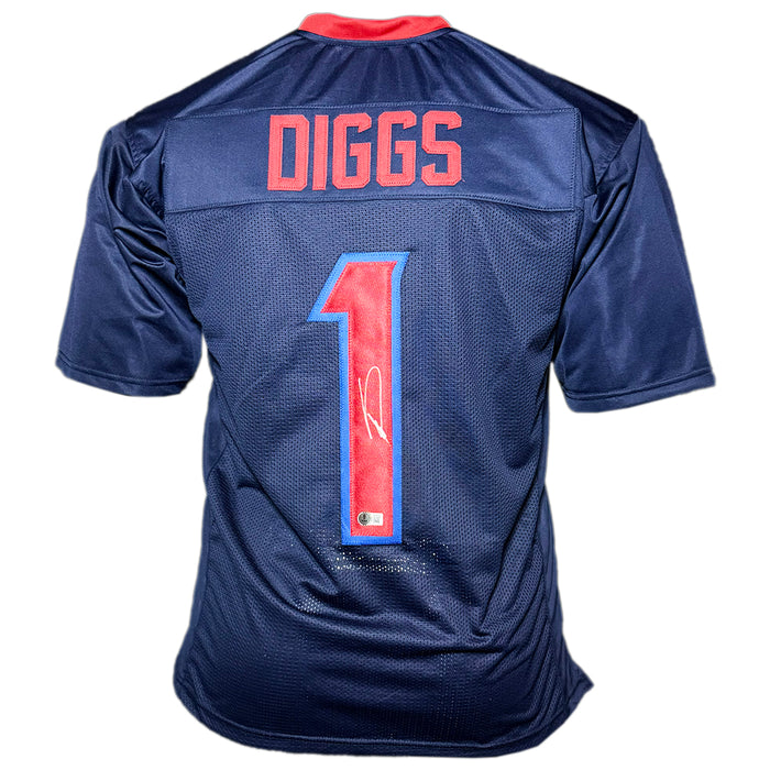 Stefon Diggs Signed Houston Color Rush Football Jersey (Beckett)