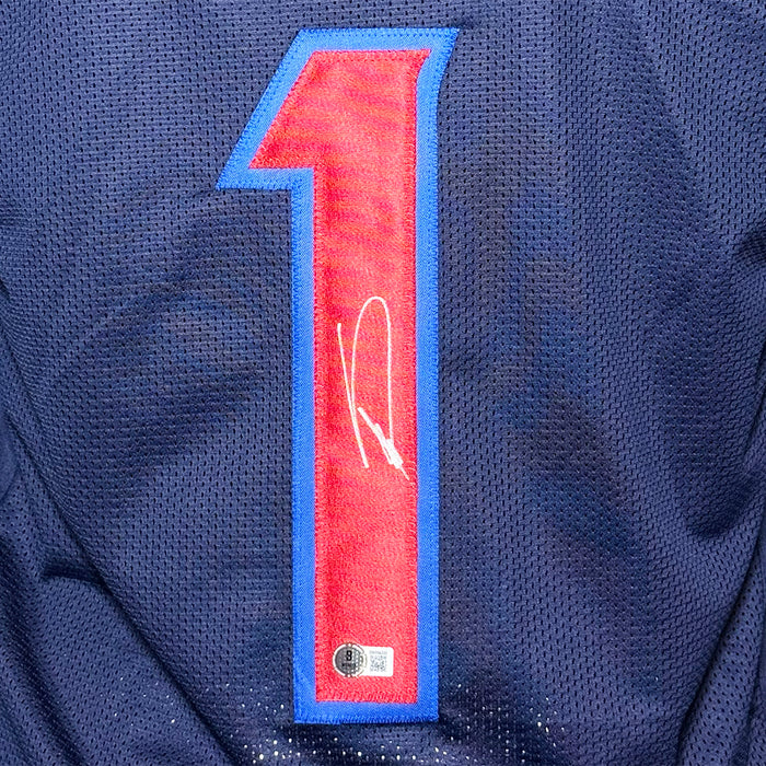 Stefon Diggs Signed Houston Color Rush Football Jersey (Beckett)
