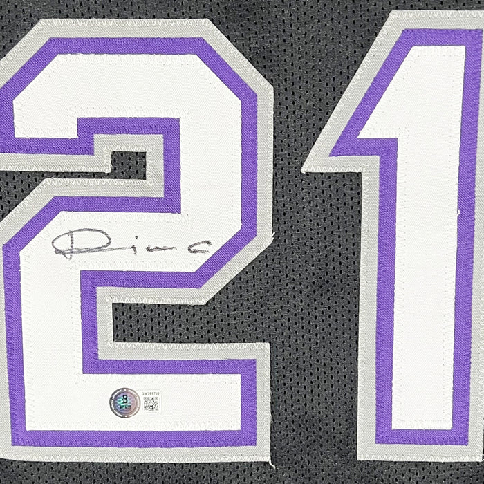 Vlade Divac Signed Sacramento Black Basketball Jersey (Beckett)