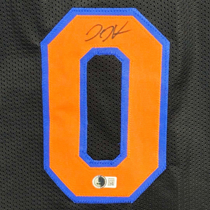 Donte DiVincenzo Signed New York Black Basketball Jersey (Beckett)