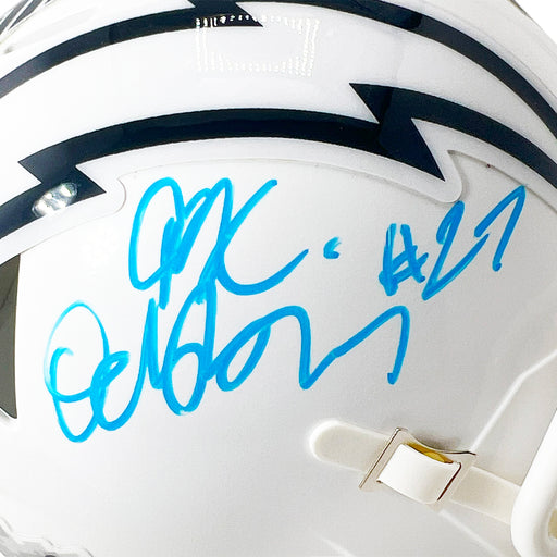 J.K. Dobbins Signed Los Angeles Chargers Salute to Service 2024 Mini Football Helmet (JSA)