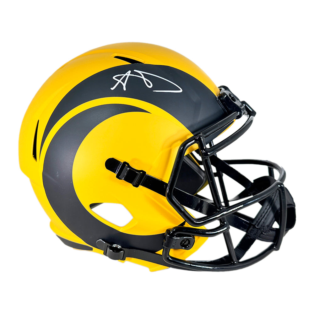 Aaron Donald Signed Los Angeles Rams Rave Full-Size Replica Football H — RSA Aaron Donald Signed Los Angeles Rams Rave Full-Size Replica Football H — RSA