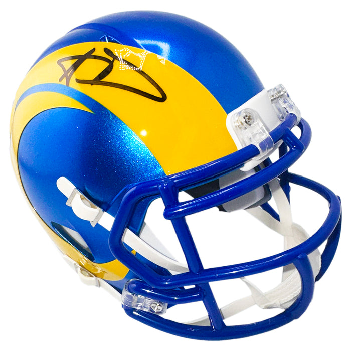 Aaron Donald Signed Los Angeles Rams Speed Mini Football Helmet (Beckett)