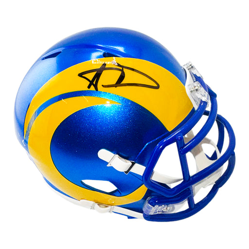 Aaron Donald Signed Los Angeles Rams Speed Mini Football Helmet (Beckett)
