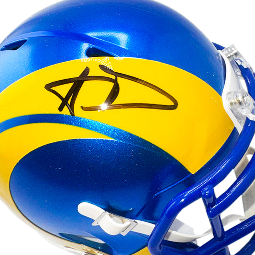 Aaron Donald Signed Los Angeles Rams Speed Mini Football Helmet (Beckett)