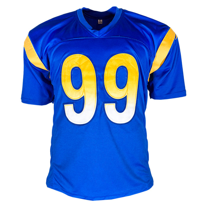 Aaron Donald Signed Los Angeles Blue Current Style Football Jersey (Beckett)