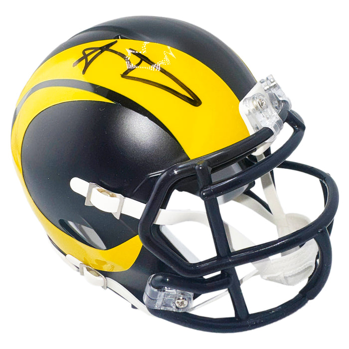 Aaron Donald Signed Los Angeles Rams Rivalries Speed Mini Football Helmet (Beckett)