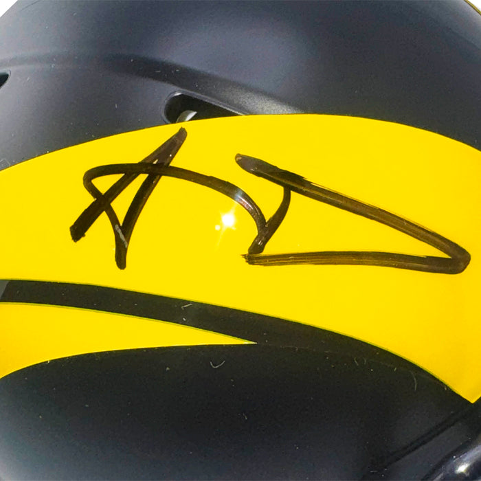 Aaron Donald Signed Los Angeles Rams Rivalries Speed Mini Football Helmet (Beckett)