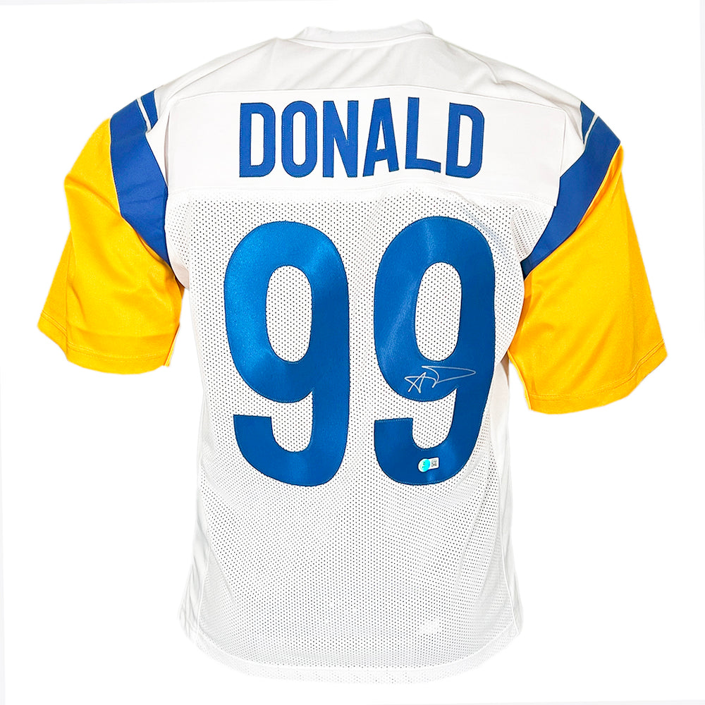 Aaron Donald Signed Los Angeles White Football Jersey (Beckett)