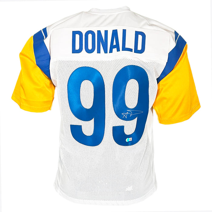 Aaron Donald Signed Los Angeles White Football Jersey (Beckett)