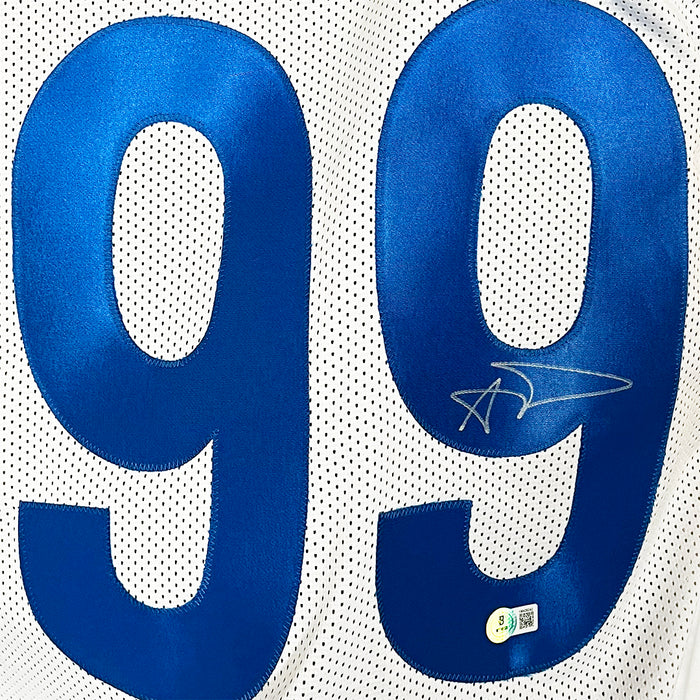 Aaron Donald Signed Los Angeles White Football Jersey (Beckett)