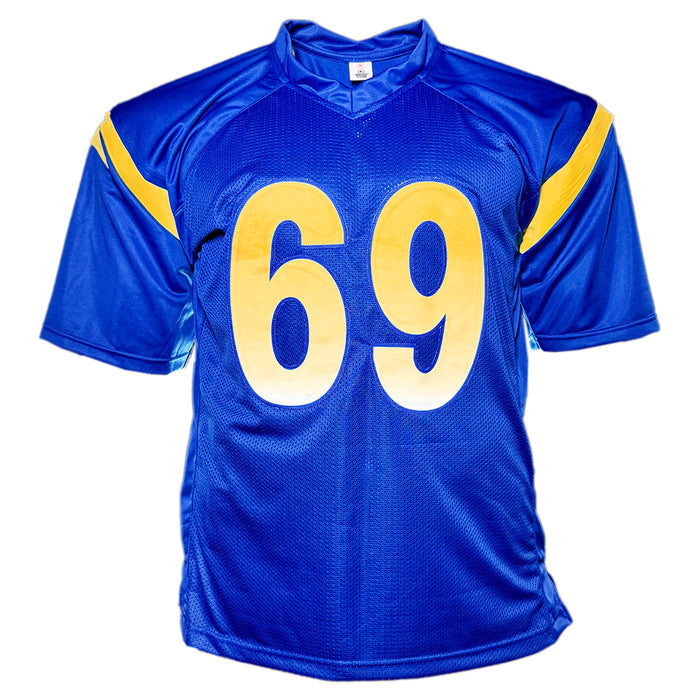 Kevin Dotson Signed Los Angeles Blue Football Jersey (Beckett)