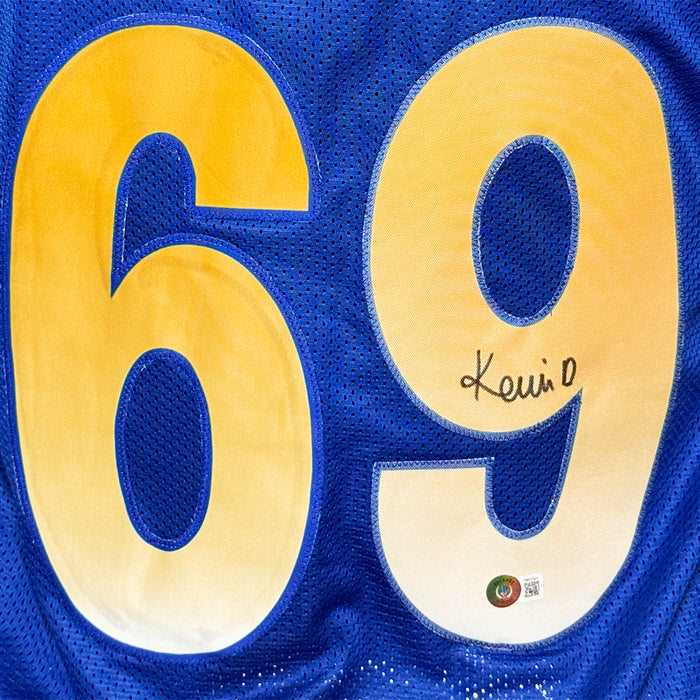 Kevin Dotson Signed Los Angeles Blue Football Jersey (Beckett)