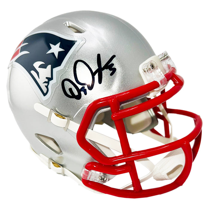 DeMario Douglas Signed New England Patriots Speed Mini Football Helmet (Beckett)