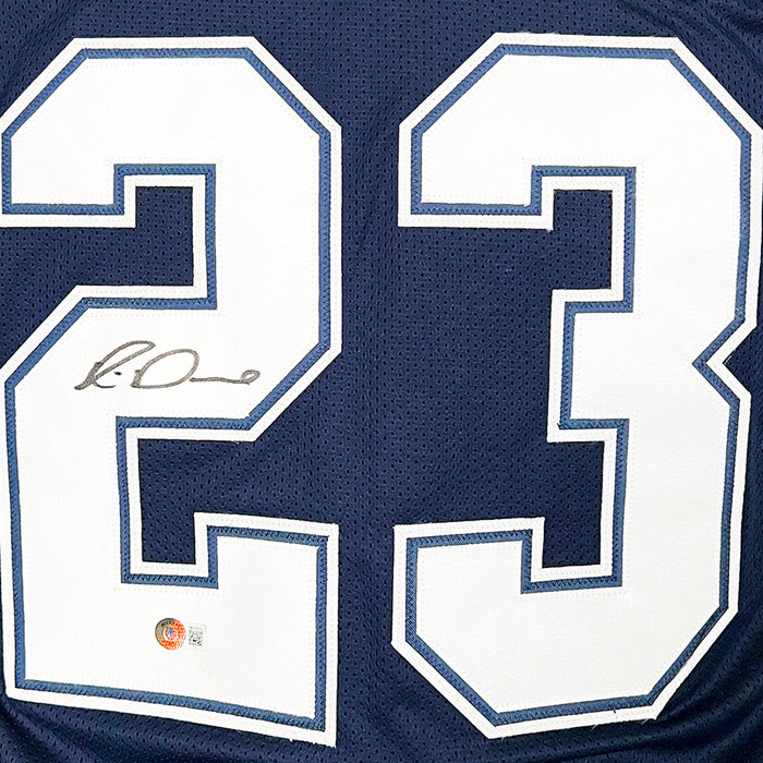 Rico Dowdle Signed Dallas Navy Football Jersey (Beckett)
